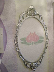 Flower in silver frame